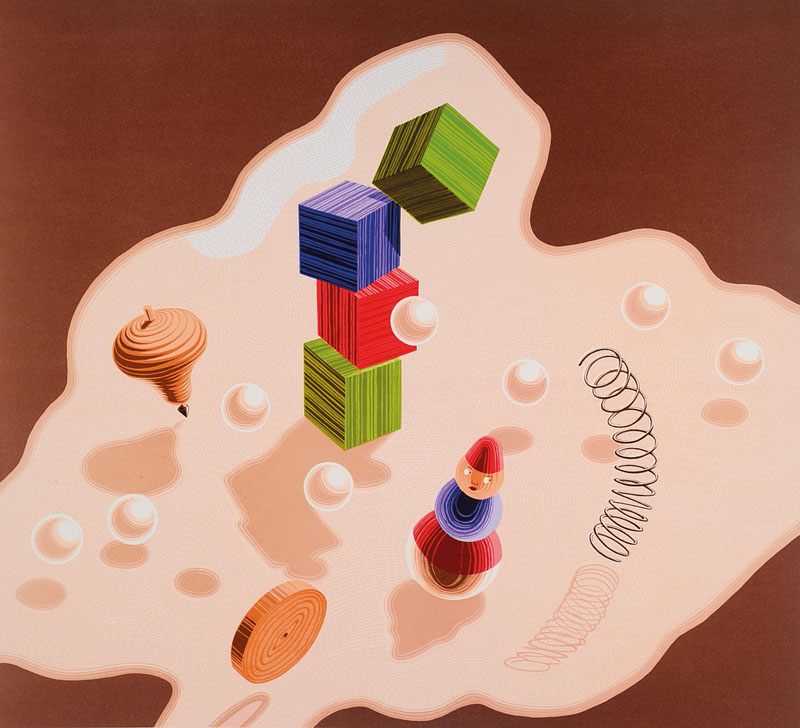 Viktor Vasarely, 1906-1997, Farblithographie, handsigniert und nummeriert 132/200, Motiv ca. 44x48 cm, Blattgr. ca. 56x76 cm
