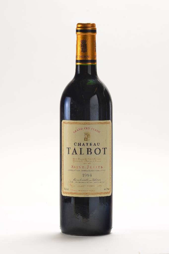 6 Flaschen 1994 Chateau Talbot, Saint-Julien, Grand Cru Classe, into neck und high fill, je ca. 75 cl, 12,5 % Vol., unverkostet, Etiketten l. ...