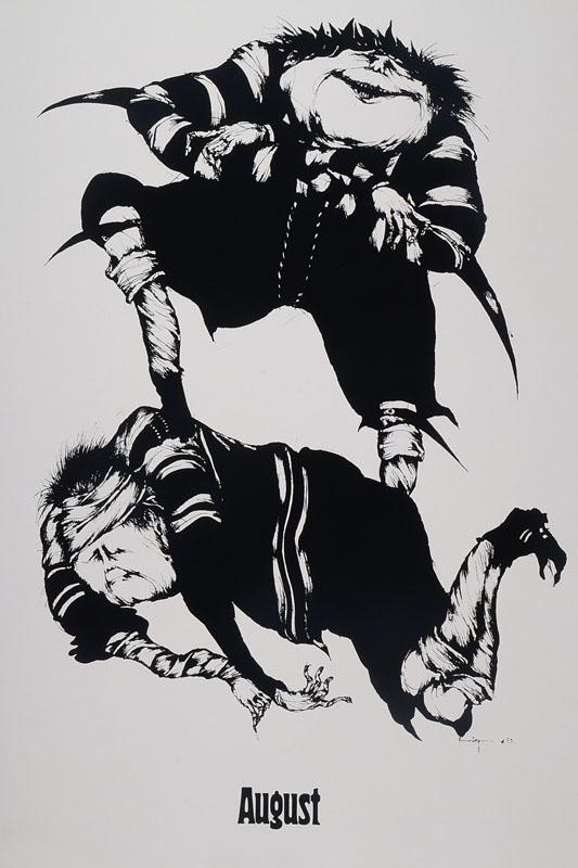 Gertrude Degenhardt, geb. 1940 New York, bekannte Deutsche Grafikerin, hier: So ein Tag so wunderschön wie heute, 12 Monatsblätter anlässlich der ...