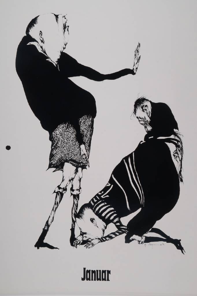 Detail b: Gertrude Degenhardt, geb. 1940 New York, bekannte Deutsche Grafikerin, hier: So ein Tag so wunderschön wie heute, 12 Monatsblätter anlässlich der ...