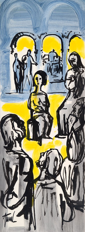 Günther Zeuner, 1923 Dresden - 2011 Speyer, Konvolut aus drei Werken, Öl/dünnem Karton, je handsigniert, je auf Papier befestigt, Blattgr. ca. ...