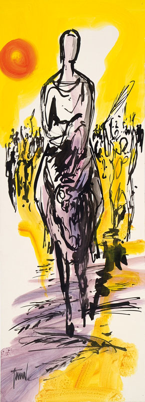 Detail b: Günther Zeuner, 1923 Dresden - 2011 Speyer, Konvolut aus drei Werken, Öl/dünnem Karton, je handsigniert, je auf Papier befestigt, Blattgr. ca. ...