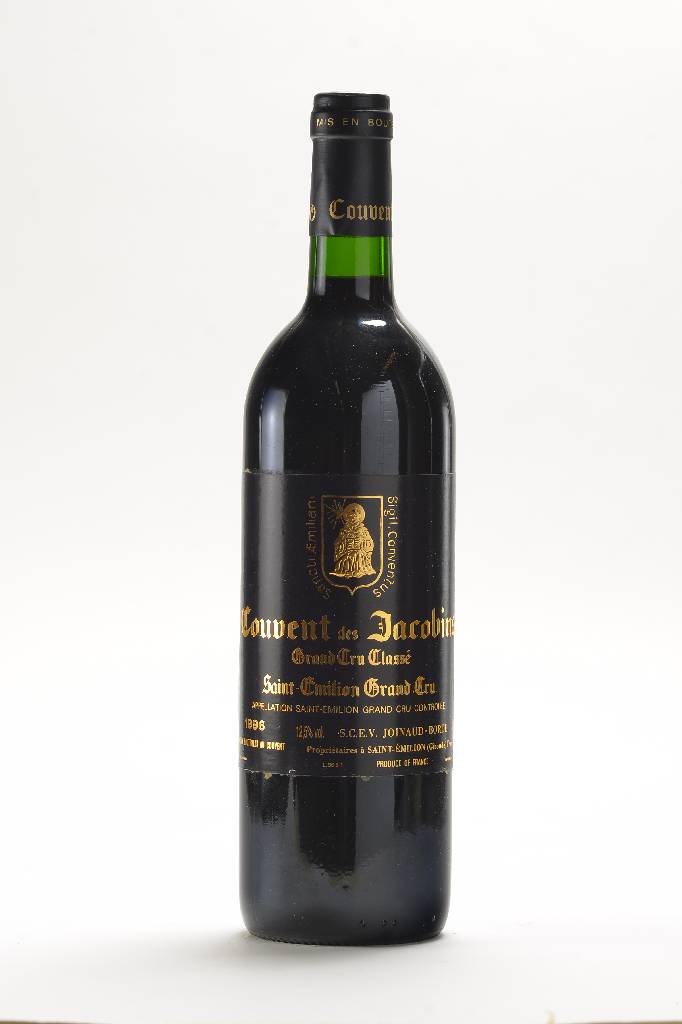 8 Flaschen St. Emilion: Couvent des Jacobines,3 x 1989 und 3 x 1996 (je ca. 75 cl,12,5% Vol., je top shoulder, unverkostet, in 2Originalholzkisten, ...