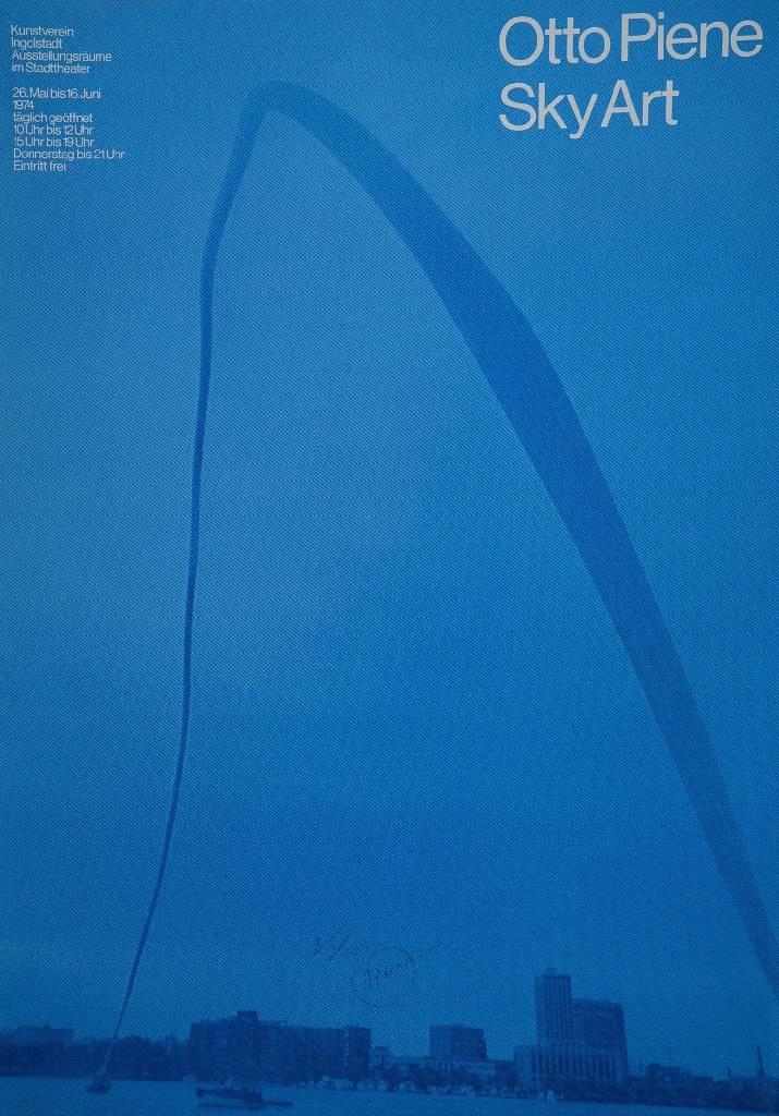 Konvolut aus drei Ausstellungsplakaten, David Hockney, Corbusier Chair and Rug, Gallery Emmerich, signiert, ca. 93x66 cm, OttoPiene, Sky Art, ...