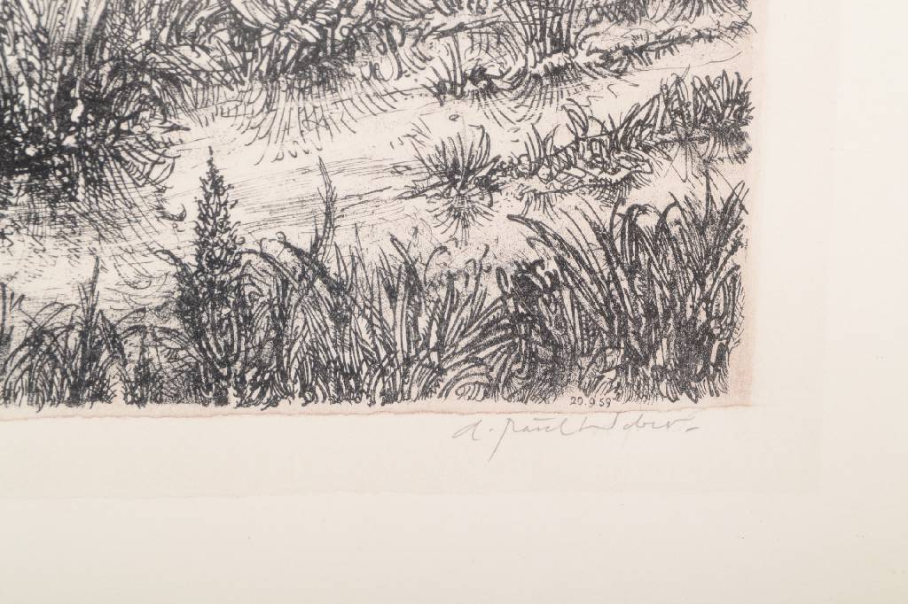 Detail a: A. Paul Weber, 1893-1980, Die Musikanten, Lithographie, rechts unten handsigniert, ca. 33.5x42.5cm, unter Glas, Rahmen