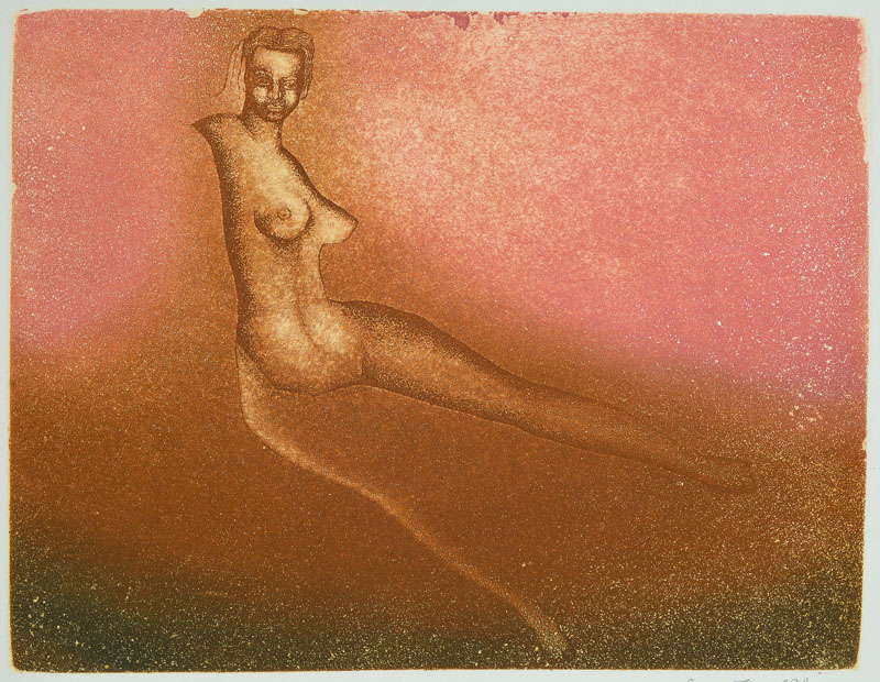 Noriko Ogawa, geb. 1940 Miyazaki auf Kyushu/ Japan, zwei Farbradierungen, weibliche Akte, jeweils signiert und nummeriert, Plattengrösse ca. 17.5x22 ...