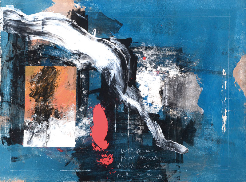 Detail a: Lorenzo Silvestrini, geb. 1948 Venedig, zahlreiche Ausstellungen im In- und Ausland, hier: Konvolut aus drei Gemälden, Acryl/Lwd, unsigniert, je ca. ...