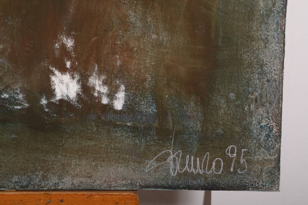 Detail a: Lorenzo Silvestrini, geb. 1948 Venedig, zahlreiche Ausstellungen im In- und Ausland, hier: Acryl/Lwd, rechts unten signiert und datiert 95, ca. ...