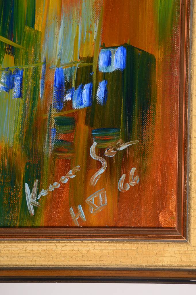 Detail a: Konrad Zuse, 1910-1995, Öl/Lwd, rechts unten signiert, datiert 66, ca. 60x55 cm, Rahmen