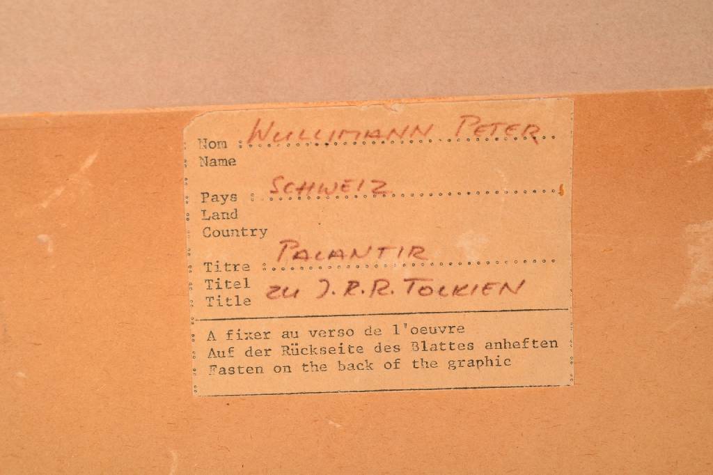 Detail c: Peter Wullimann, Schweizer Maler und Grafiker, Holzschnitt, handsigniert und nummeriert 12/23, datiert 77, betitelt, Motiv ca. 30x30 cm, Blattgr. ca. ...