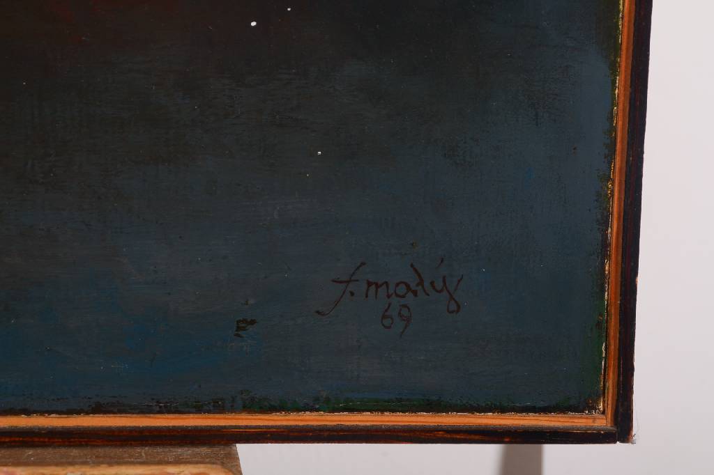 Detail a: Frantisek Maly, 1900-1980, Ohne Titel, Öl/Lwd, rechts unten signiert und datiert 1969, ca. 74x74cm, Rahmen