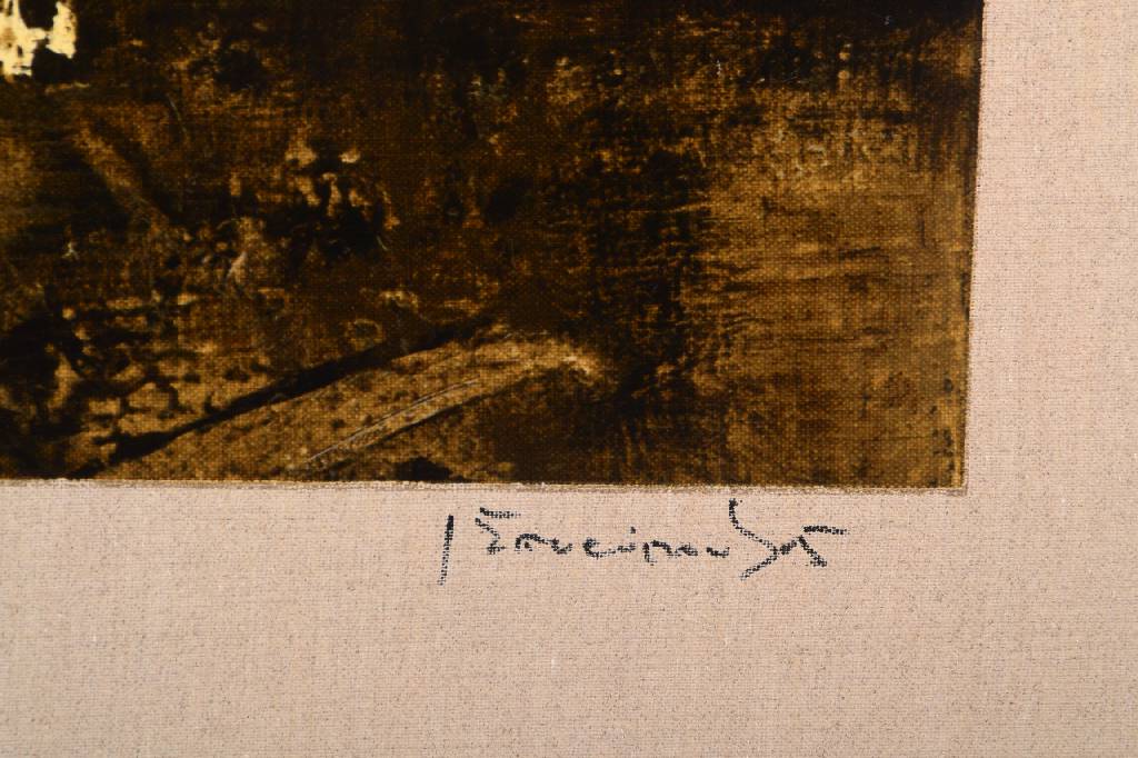 Detail a: Jannis Spyropoulos, 1912-1990, Griechischer Künstler, hier: Farbserigraphie auf Lwd, rechts unten signiert, nummeriert 157/175, Motiv ca. 37,5x77 ...