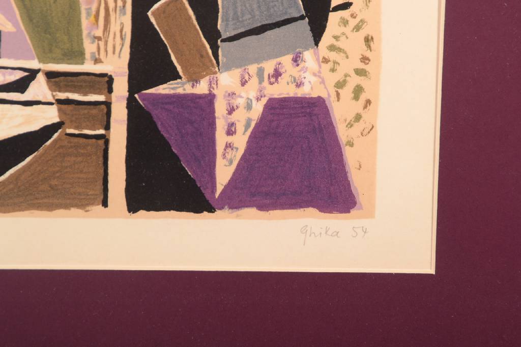 Detail d: Nikos Hadjikyriakos Ghika, 1906-1994, Griechischer Künstler, hier: Konvolut aus zwei Lithographien, je signiert und datiert 54, je nummeriert 5/50, ...