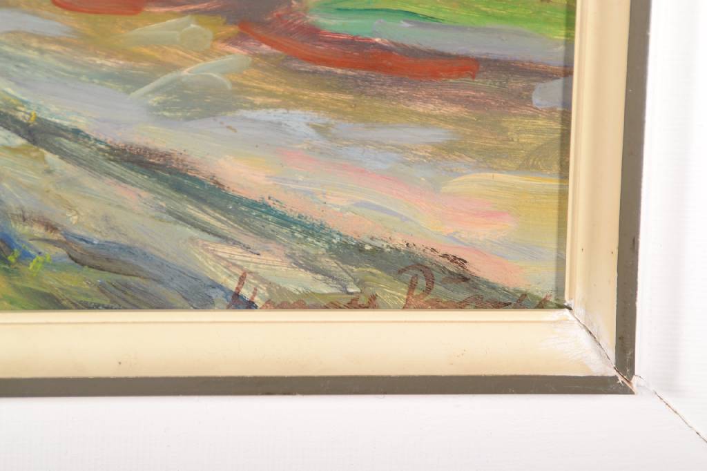 Detail a: Hannes Runge, 1907-?, Öl/Malplatte, rechts unten signiert, ca. 34x49 cm, Rahmen