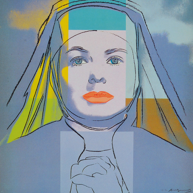 Andy Warhol, 1928-1987, Portrait of Ingrid Bergman, Konvolut aus sechs Farboffsets nach dem Orignal Siebdruck, Portfolio zur Ausstellung einer ...