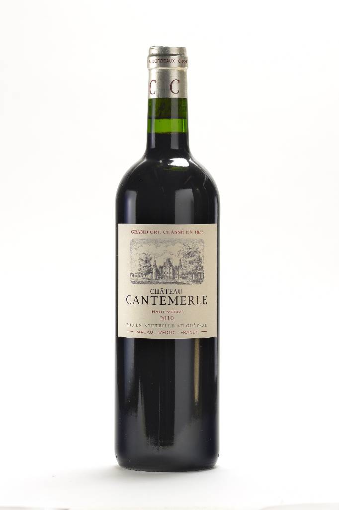 12 Flaschen 2010 Chateau Cantemerle, Haut -Medoc, je ca. 75 cl, je into neck, 13% Vol. , unverkostet, in Originalholzkiste, sehr guter ...