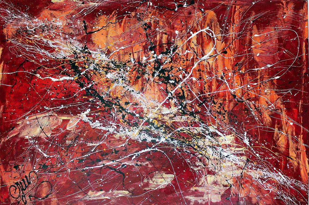 Detail a: Caroline Vis (CJVIS), geb. 1965, zeitgenössische Niederländische Künstlerin, zahlreiche Ausstellungen im In- und Ausland, hier: Red is Pure, ...