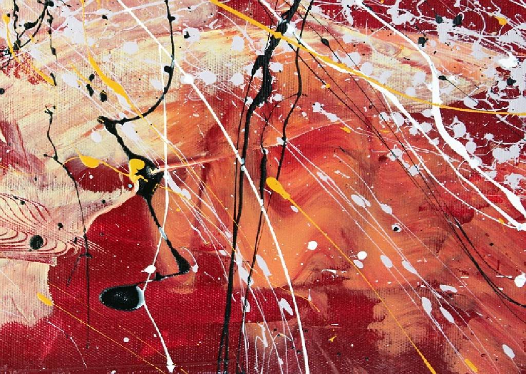 Detail b: Caroline Vis (CJVIS), geb. 1965, zeitgenössische Niederländische Künstlerin, zahlreiche Ausstellungen im In- und Ausland, hier: Red is Pure, ...