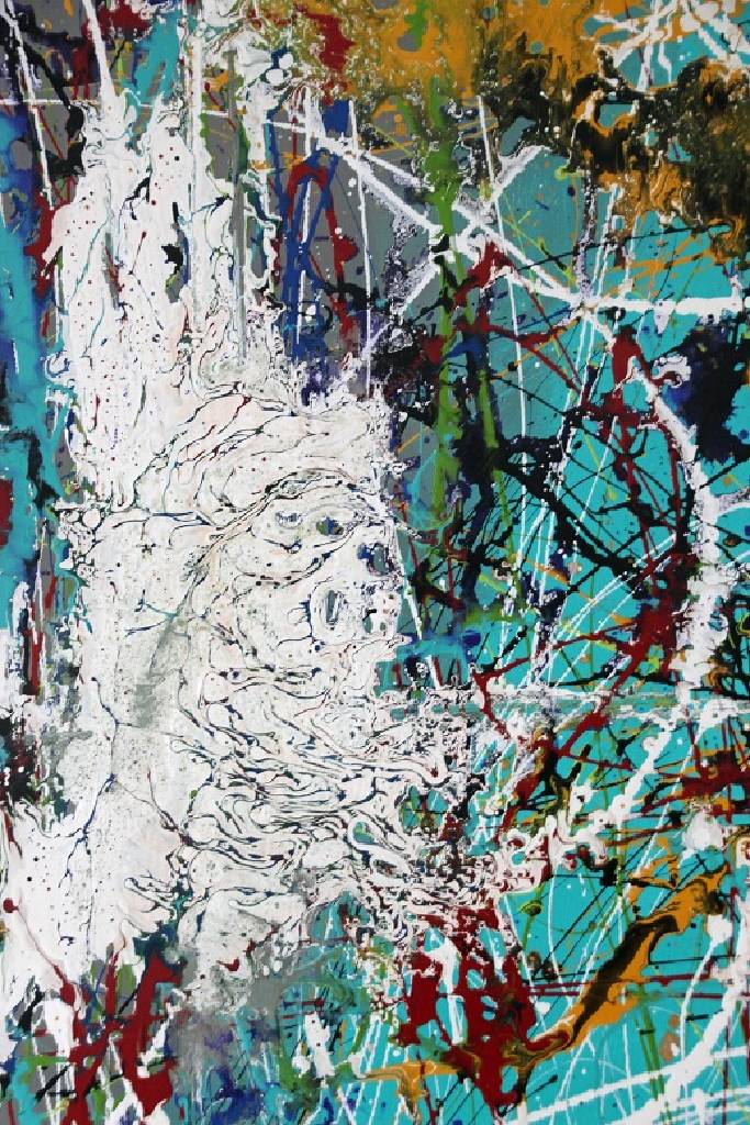 Detail e: Caroline Vis (CJVIS), geb. 1965, zeitgenössische Niederländische Künstlerin, zahlreiche Ausstellungen im In- und Ausland, hier: Three White ...