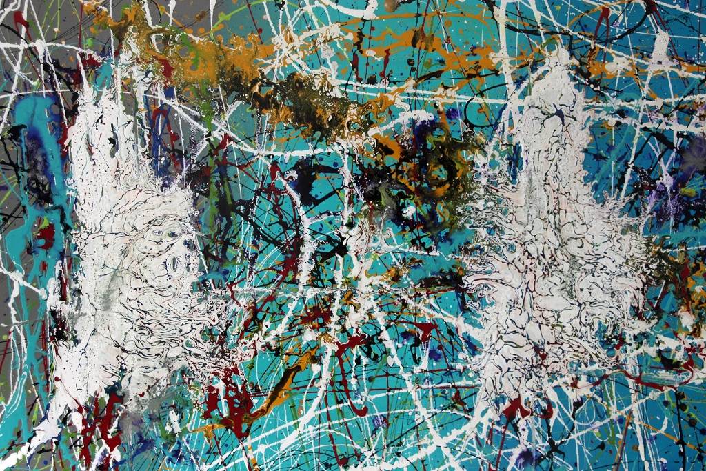 Detail f: Caroline Vis (CJVIS), geb. 1965, zeitgenössische Niederländische Künstlerin, zahlreiche Ausstellungen im In- und Ausland, hier: Three White ...