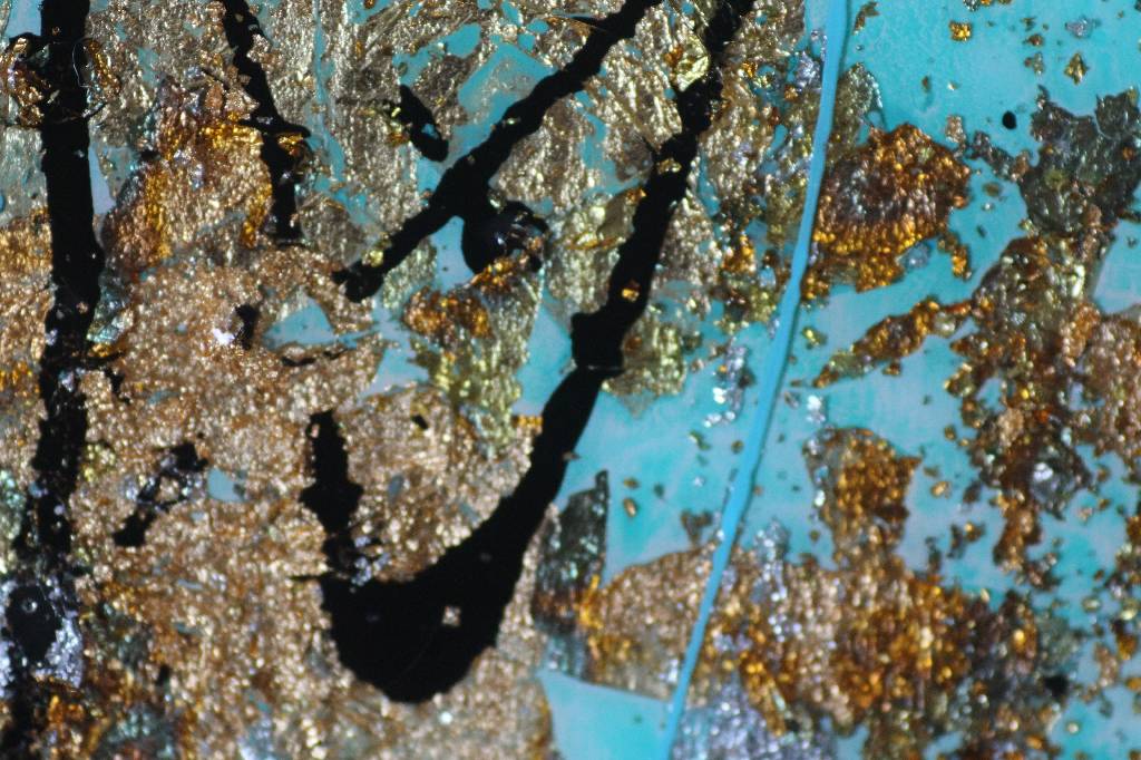 Detail c: Caroline Vis (CJVIS), geb. 1965, zeitgenössische Niederländische Künstlerin, zahlreiche Ausstellungen im In- und Ausland, hier: Golden Peace Blue, ...