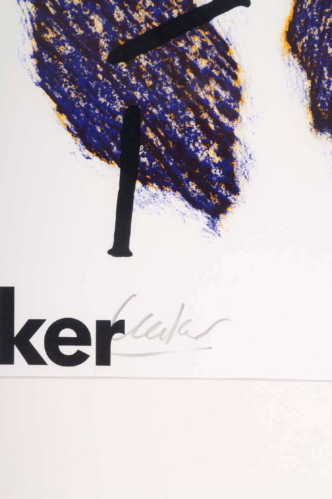 Detail a: Günther Uecker, geb. 1930, Farblithographie zur Ausstellung 1991, auf leichtem Karton, handsigniert, Erker Galerie St. Gallen, Blattgr. ca. 78x50 ...