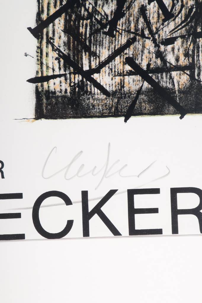 Detail a: Günther Uecker, geb. 1930, Bühnenbilder, Farblithographie zur Ausstellung, auf leichtem Karton, handsigniert, Erker Galerie St. Gallen, Blattgr. ...