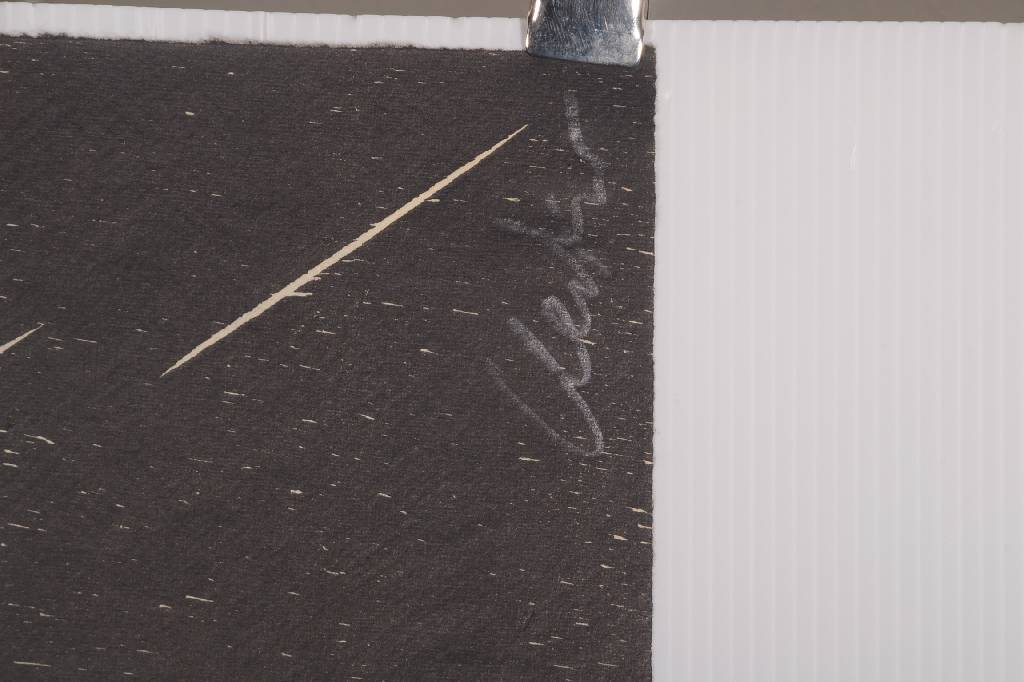 Detail a: Günther Uecker, geb. 1930, Holzschnitt auf feinem handgeschöpften Japanbütten, handsigniert und nummeriert 16/50, 1981, erschienen in der Edition ...