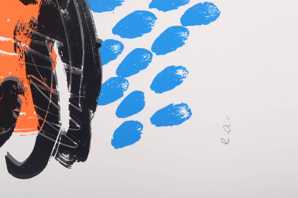 Detail b: Markus Lüpertz, geb. 1941, Farbserigraphie, Jazz Rally 2002, signiert und nummeriert e.a., Blattgr. ca. 106x76,5 cm