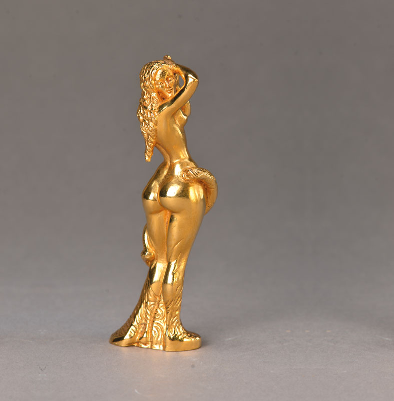 Ernst Fuchs, geb. 1930 Wien, Frau Lot, Bronze, goldfarbige Ausführung, signiert und nummeriert 16, H. ca. 10 cm