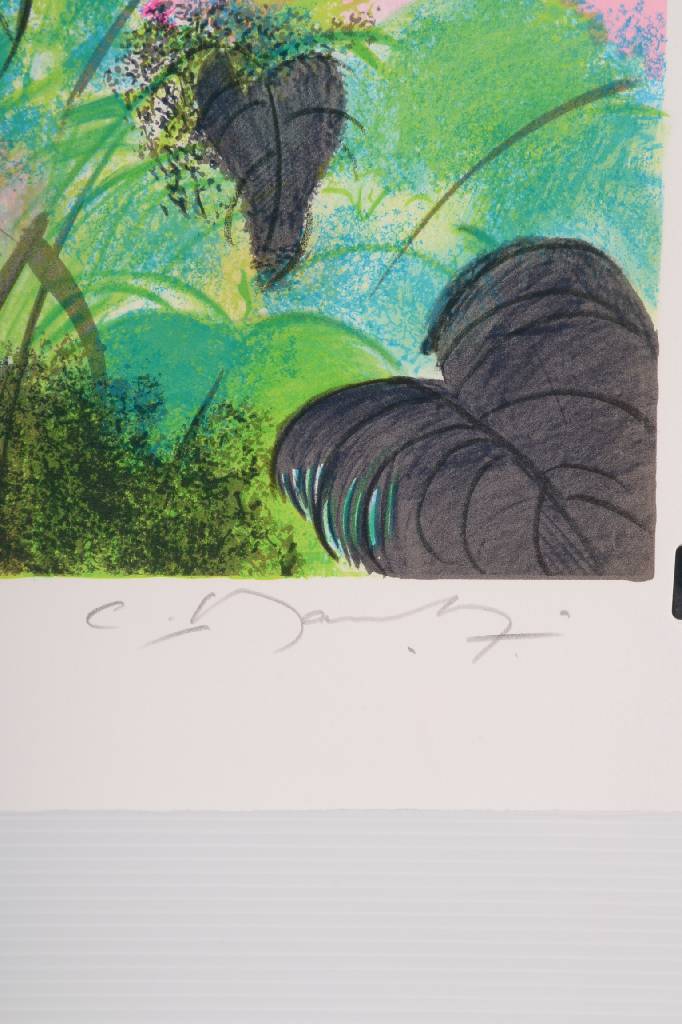 Detail a: Claude Manoukian, geb. 1936, Femme et fleurs, Farblithographie auf Bütten, handsigniert und nummeriert 20/170, Blattgr. ca. 76x56 cm