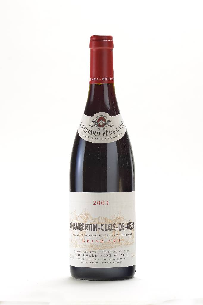6 Flaschen 2003 Chambertin-Clos-de-Beze, Bouchard Pere & Fils, Grand Cru, bis zur Kapsel gefüllt, in der Originalholzkiste, je ca. 75 cl, 13,5% Vol, ...