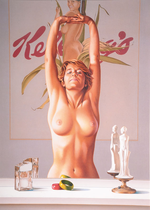 Mel Ramos, geb. 1935, Konvolut aus drei Farboffsets nach dem Original, "Young girl before a mirrow", "Bartlett Pears", ...