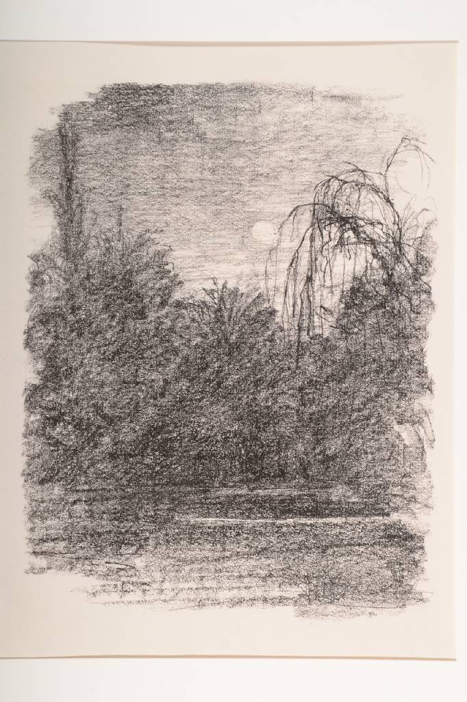Detail a: Hans Meid, 1883-1957, Konvolut aus drei Lithographien auf Zandersbütten, aus: Johann Wolfgang von Goethe Gedichte, "Vollmond", ...