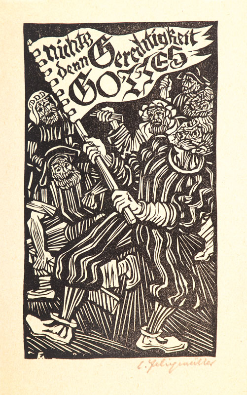 Conrad Felixmüller, 1897-1977, Holzschnitt, rechts unten signiert, Blattgr. ca. 19x11,5 cm