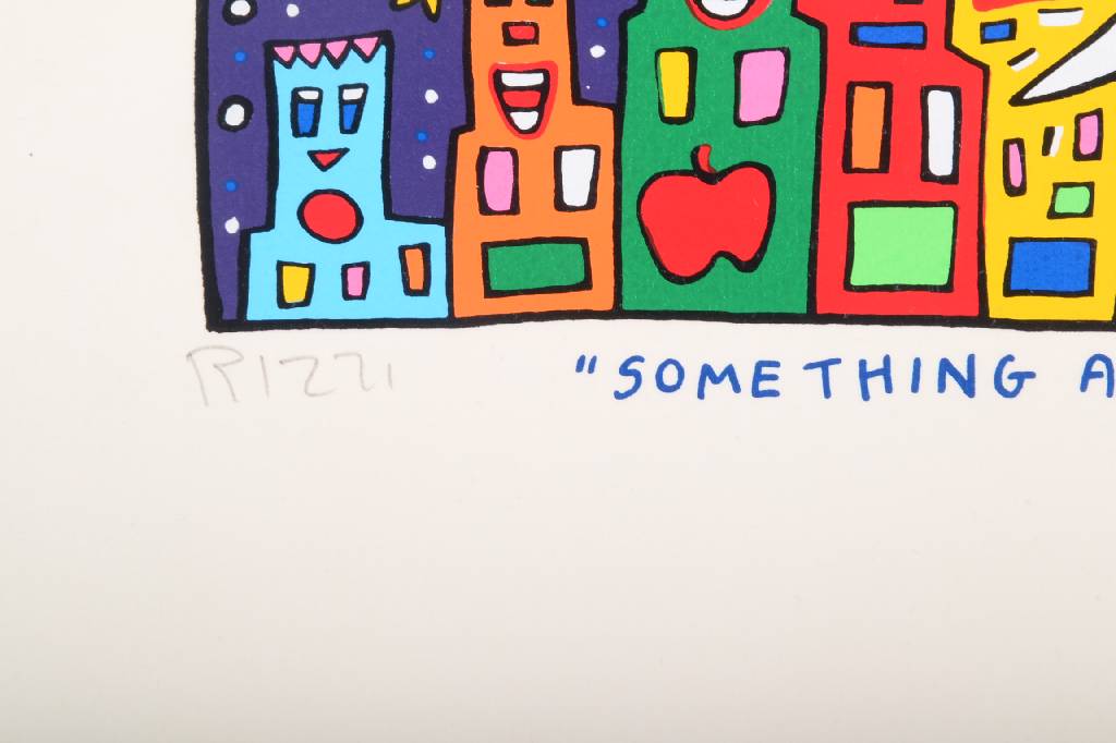 Detail a: James Rizzi, 1950-2011, Lithographie, Something about the night, signiert und nummeriert 990/999, Motiv ca. 17x23 cm, Blattgr. ca. 30x29,5 cm