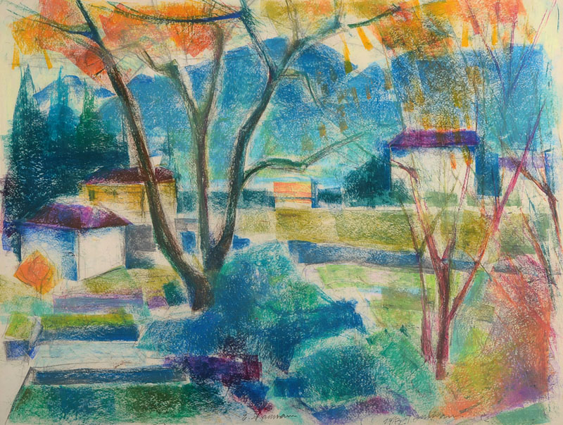Unbekannter Zeitgenössischer Künstler, Konvolut aus zwei Mischtechniken auf Papier, je signiert, datiert (19)62 bzw. (19)82, PP, ca. 53,5x70,5 cm, ...