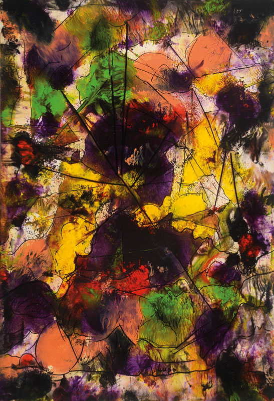 Lupo, Wilfried P. Wolff, geb. 1941, Öl/Papier, unten mittig signiert, Blattgr. ca. 50x34,5 cm, auf dünnem Karton befestigt