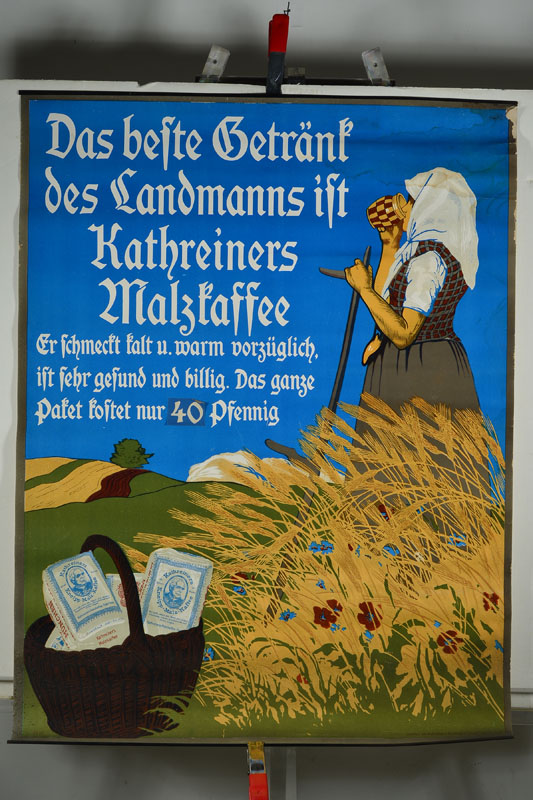 Detail e: 4 antike Werbeplakate, 20er-30er Jahre, Gütermann´s Nähseide mit Zwergendarstellungen und Insekten, ( 2 x), Gütermanns´s Näheseide mit ...