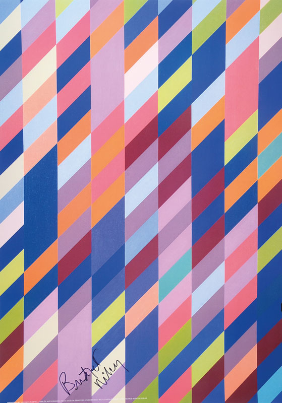 Bridget Riley, geb. 1931, Farboffset, Plakat, handsigniert, Blattgr. ca. 84x59,5 cm