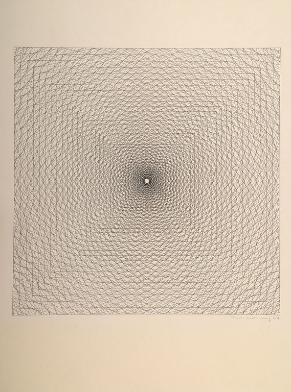 Ludwig Wilding, 1927 Grünstadt/Pfalz-2010 Buchholz, bekannter Vertreter der deutschen Op-Art und Kinetik, hier: Lithographie, handsigniert und dat. ...