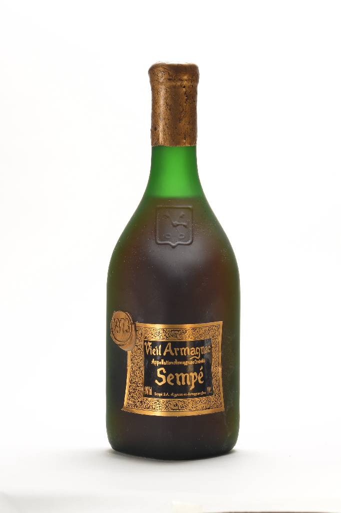 1 Flasche 1973 Sempe Vieil Armagnac, Appellation Armagnac Controlee, ca. 40% Vol., ca. 70 cl., Abstand zwischen Kapsel und Armagnac: ca. 3 cm, sehr ...