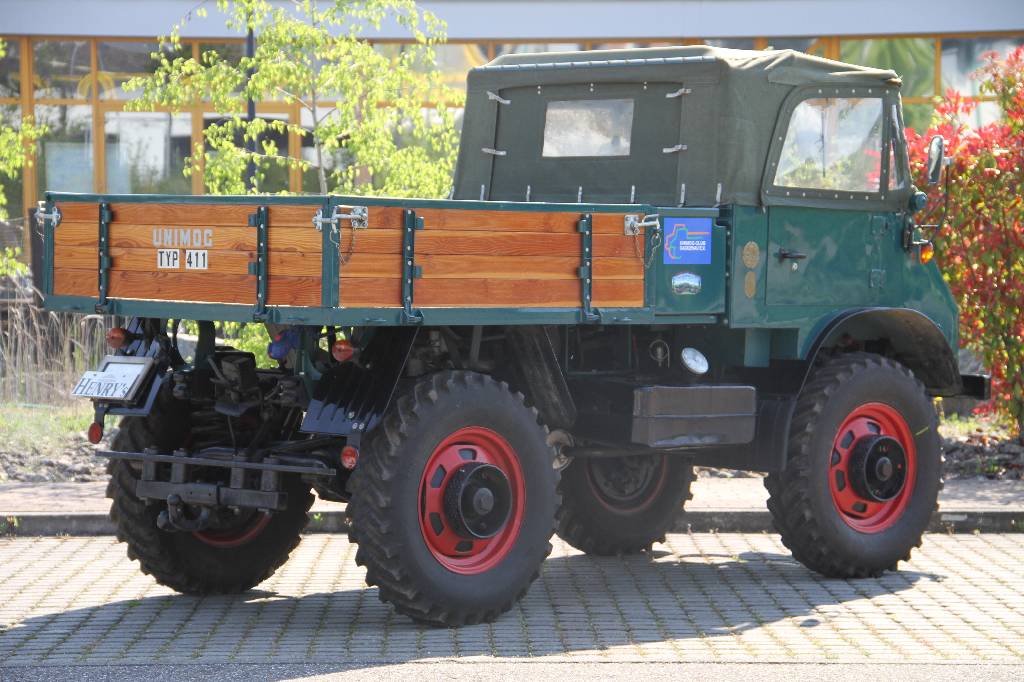 Detail a: Mercedes-Benz Unimog 30 Typ 411, EZ 03.1961, Laufleistung unbekannt, H- zulassungsfähig, 24 kW/ 32 PS, 4-Zylinder, 8-Gang Schaltgetriebe, grün, ...