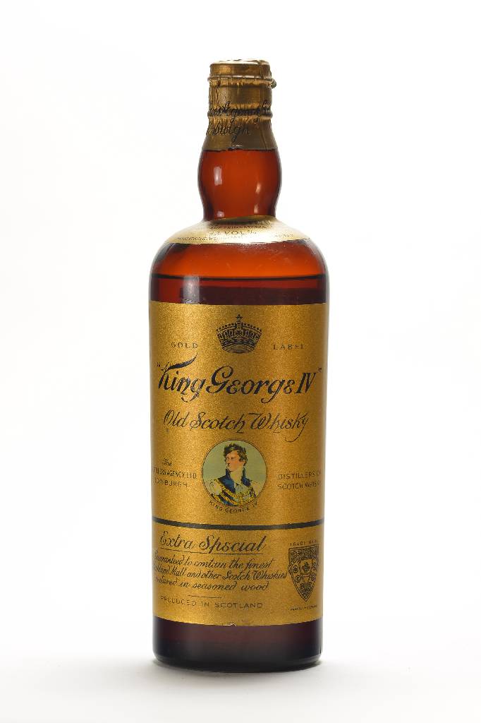 1 Flasche "King George IV" Old Scotch Whisky Extra Special, Blended Whisky aus finest Highland Malt und anderen schottischen Whiskys, ca. ...
