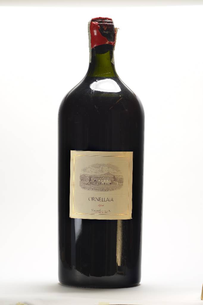 1 Imperialflasche 1994 Ornellaia Bolgheri, 13 % Vol., ca. 6 L, ca. into neck, mit original Banderole um Kapsel, unverkostet, Etikett in sehr gutem ...