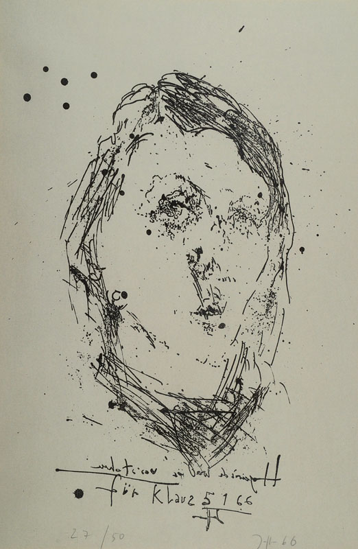Horst Janssen, 1929-1995, Lithographie, Verena, signiert und nummeriert 27/50, datiert 66, PP, ca. 55x39,5 cm, unter Glas gerahmt