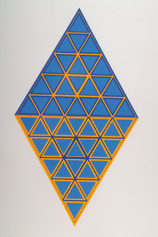Detail a: Hans-Jörg Glattfelder, geb. 1939 Zürich, international bekannter Schweizer Maler, namhafter Vertreter der Konstruktiven Kunst und der OP-Art, ...