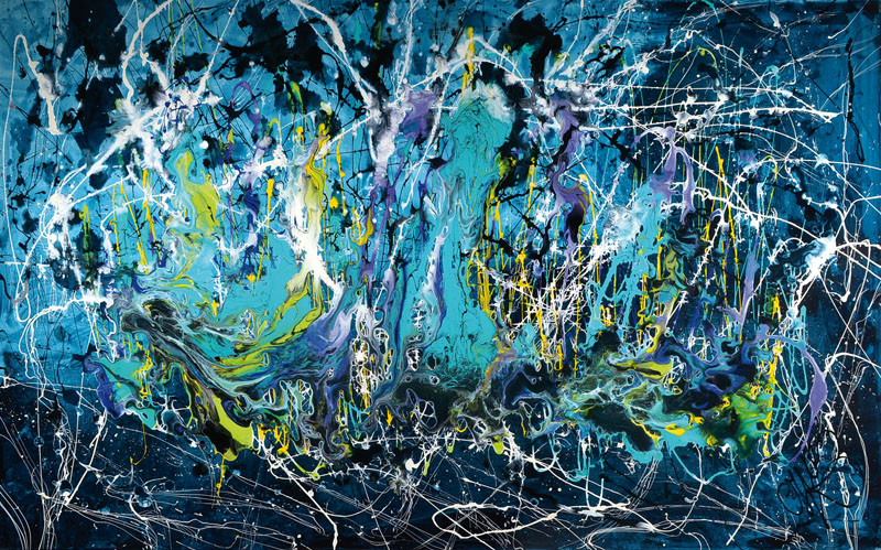 Caroline Vis (CJVIS), geb. 1965, zeitgen. Niederländische Künstlerin, zahlreiche Ausstellungen im In- und Ausland, hier: Holi Pagwa, Acryl/Lwd, ...