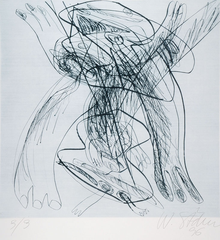 Walter Stöhrer, geb. 1937, Kaltnadelradierung, "Wir sind des Puppenmeisters Kinder", signiert und nummeriert 9/9, datiert 96, Platte ca. ...