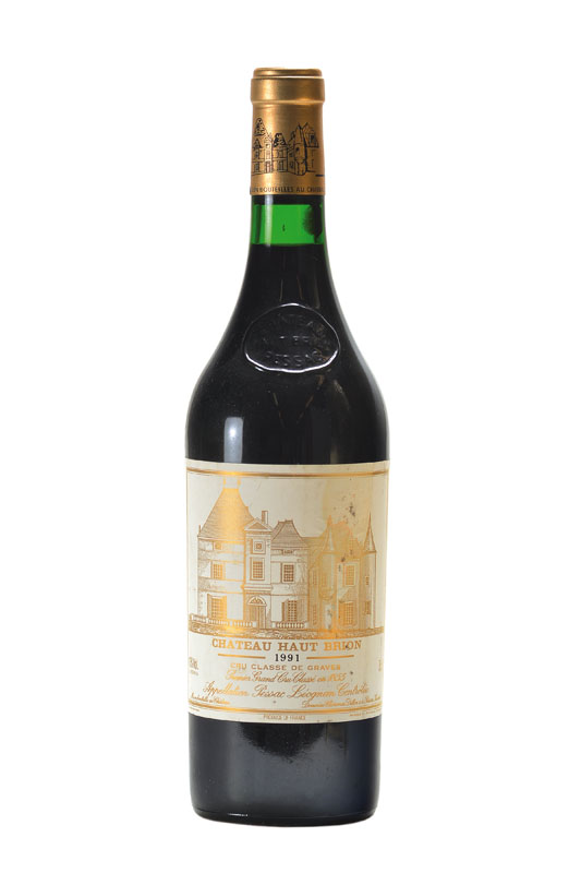 1 Flasche 1991 Chateau Haut Brion, Pessac Leognan, Premier Grand Cru Classe, Abstand zwischen Kapsel und Wein: ca. 1,8 cm, ca. 75 cl, 13% Vol., ...
